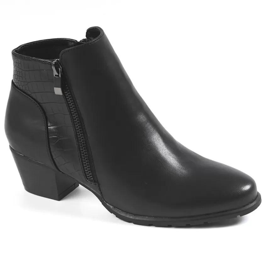 Boots, Bottines | VICE VERSA Bottines A Talons Femme Avec Zip Decoratif Noir