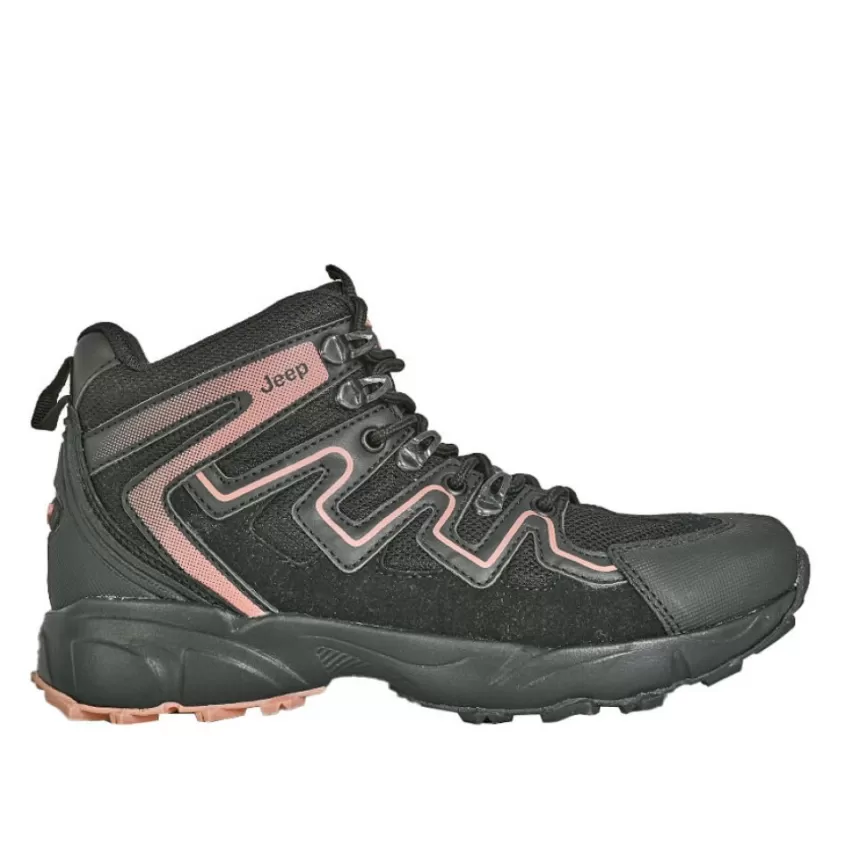 Baskets, Sneakers | JEEP Bottines Montantes Femme Noir A Lacets