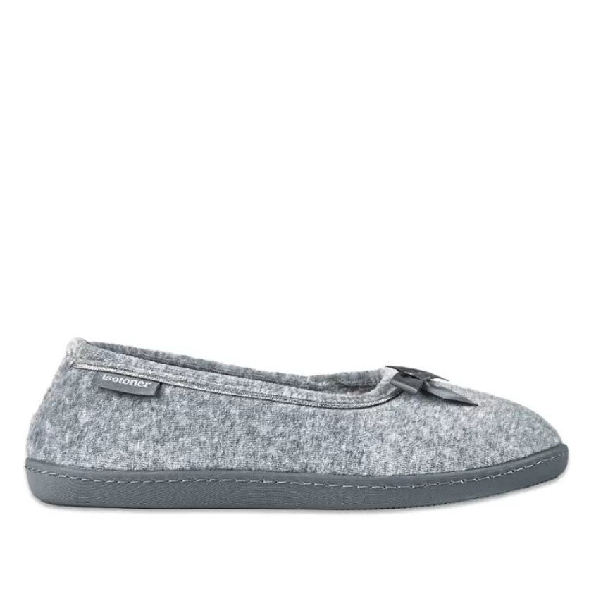 Chaussons | ISOTONER Chaussons Femme Avec Noeuds Gris