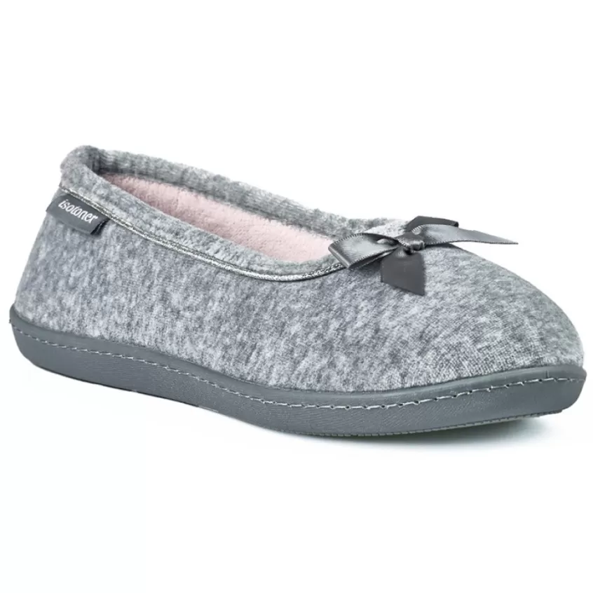 Chaussons | ISOTONER Chaussons Femme Avec Noeuds Gris