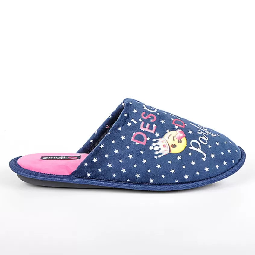 Chaussons | EMOJI Chaussons Femme Bleu Marine Etre Parfaite