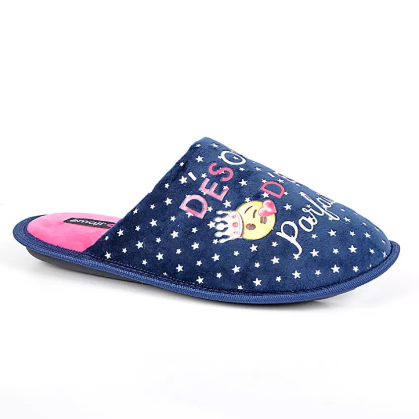 Chaussons | EMOJI Chaussons Femme Bleu Marine Etre Parfaite