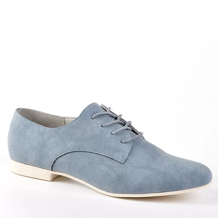 Derbies | ANA LUNA Derbies Femme Aspect Velours Bleu