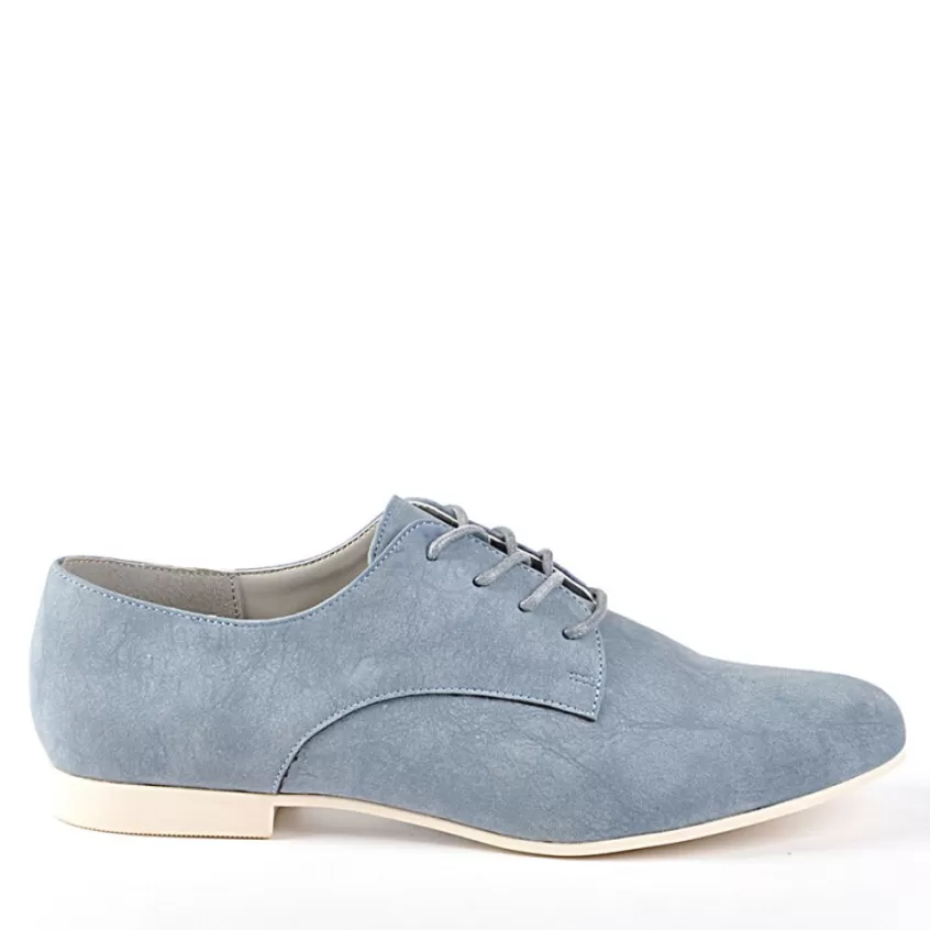 Derbies | ANA LUNA Derbies Femme Aspect Velours Bleu