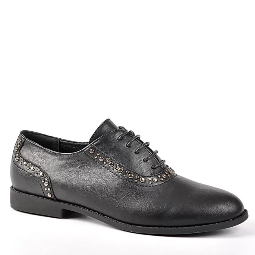 Derbies | ANA LUNA Derbies Femme Avec Petits Clous Noir