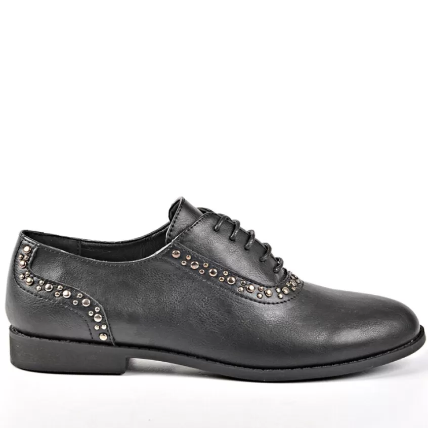 Derbies | ANA LUNA Derbies Femme Avec Petits Clous Noir