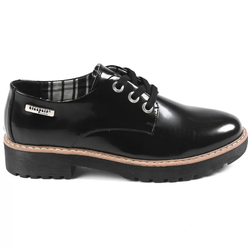 Derbies | CREEPERS Derbies Femme Vernis Noir