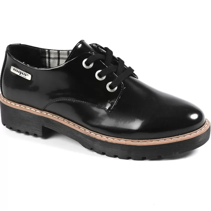 Derbies | CREEPERS Derbies Femme Vernis Noir