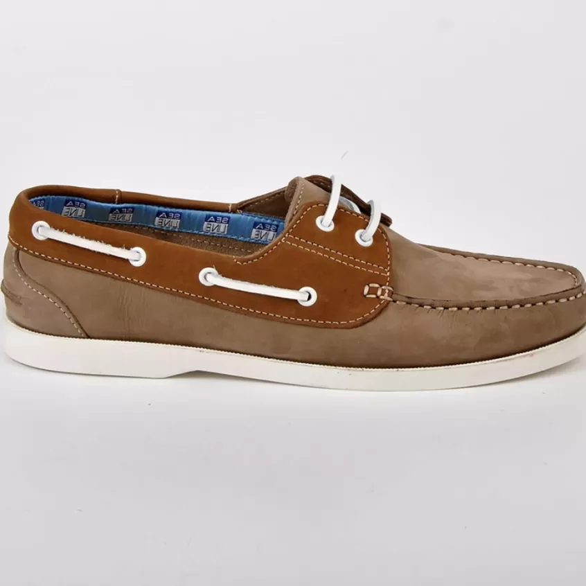 Mocassins, Chaussures Bateaux | SEALINE Derbies Homme Style Bateau Beige En Cuir