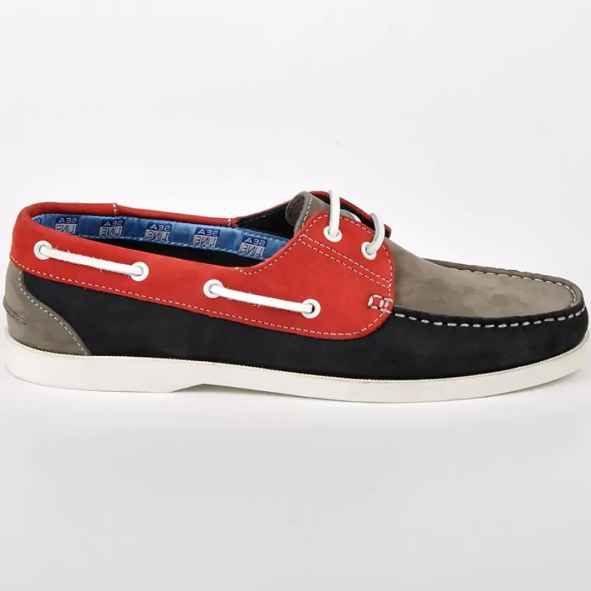 Mocassins, Chaussures Bateaux | SEALINE Derbies Homme Style Bateau Bleu Marine En Cuir