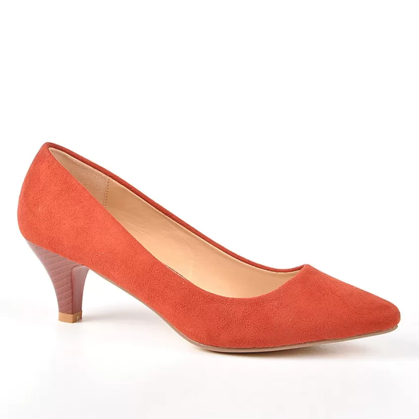 Escarpins | ANA LUNA Escarpins Femme Aspect Velours Orange