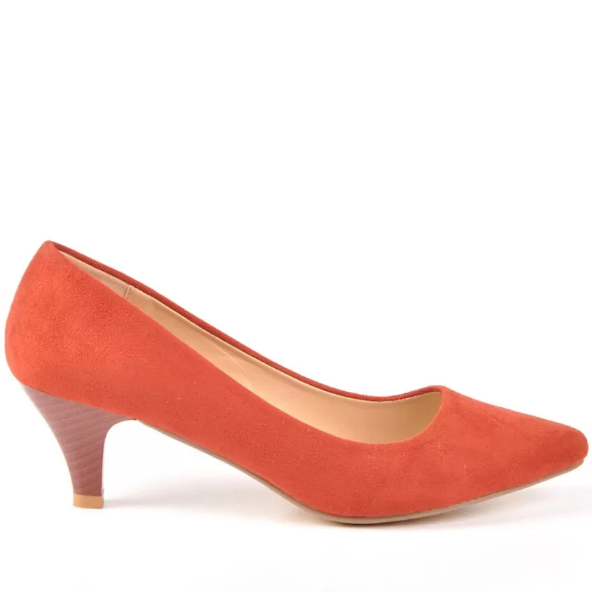 Escarpins | ANA LUNA Escarpins Femme Aspect Velours Orange