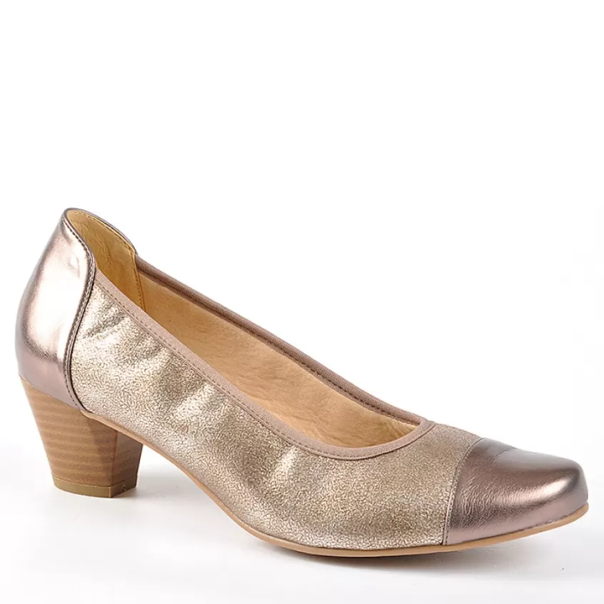 Chaussures Confort | SCALINA Escarpins Matiere Irisee Bronze