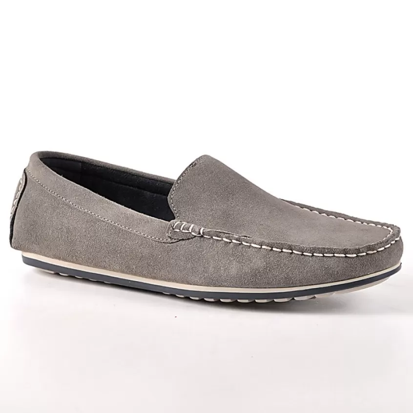 Mocassins, Chaussures Bateaux | FORTUNATO Mocassins Aspect Daim Gris