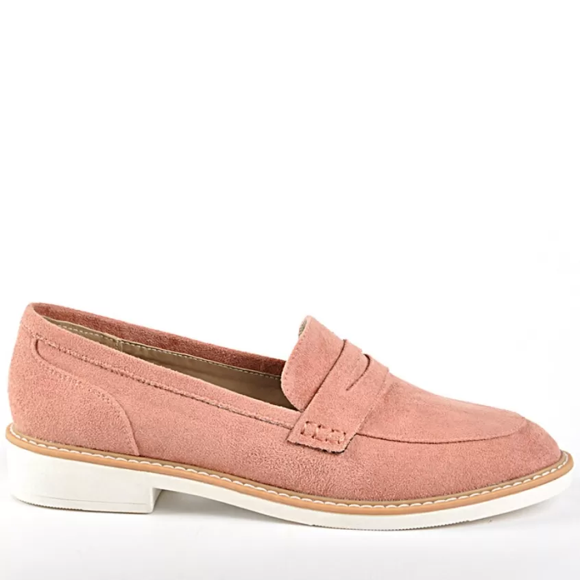 Mocassins | ANA LUNA Mocassins Aspect Velours Rose