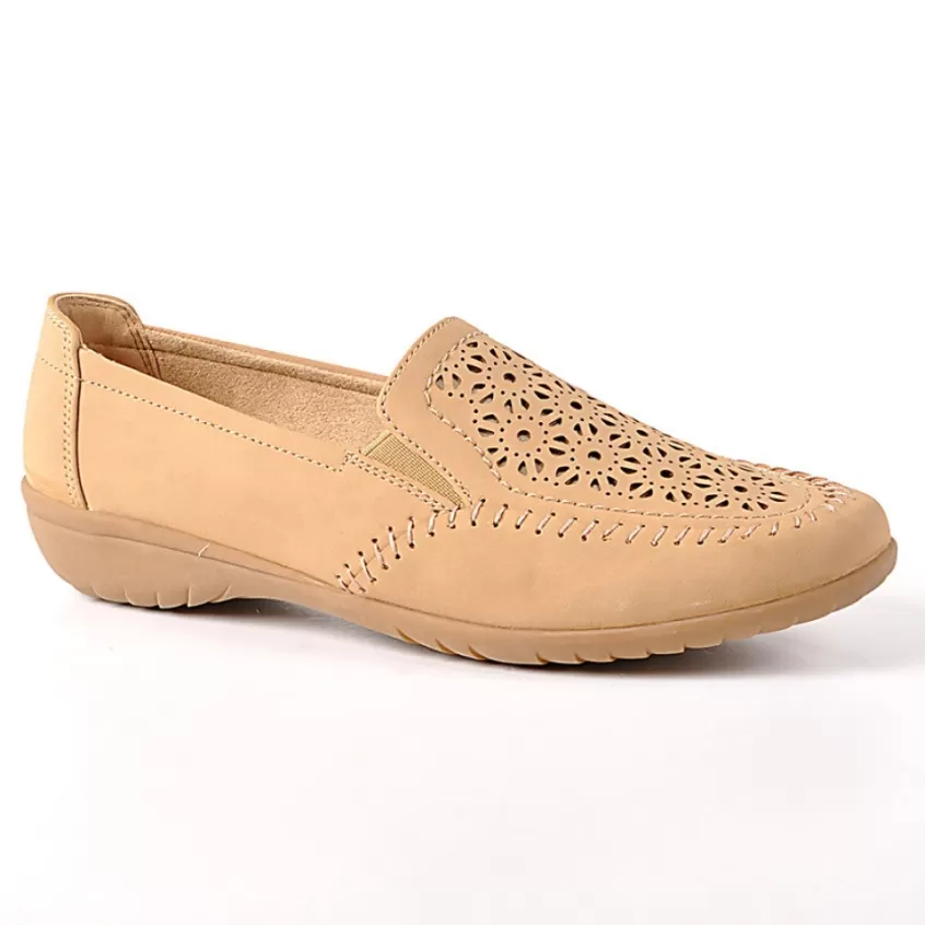 Chaussures Confort | SCALINA Mocassins Femme Beige