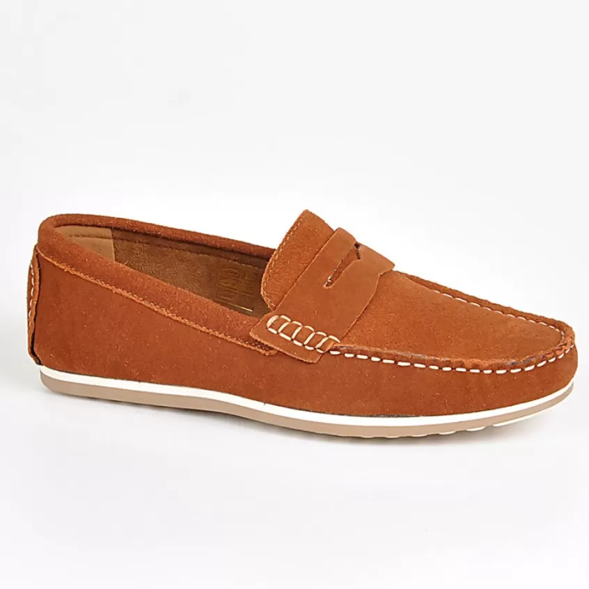 Mocassins, Chaussures Bateaux | FORTUNATO Mocassins Homme Aspect Daim Marron