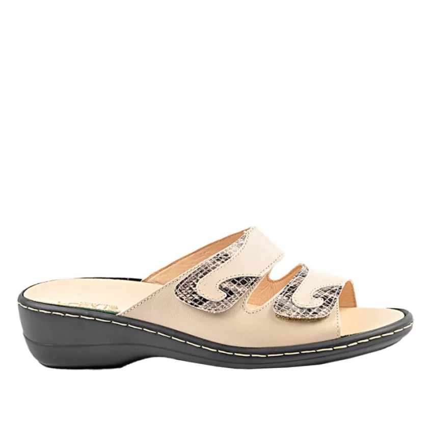 Chaussures Confort | FLEX'IS Mules A Talons Beige