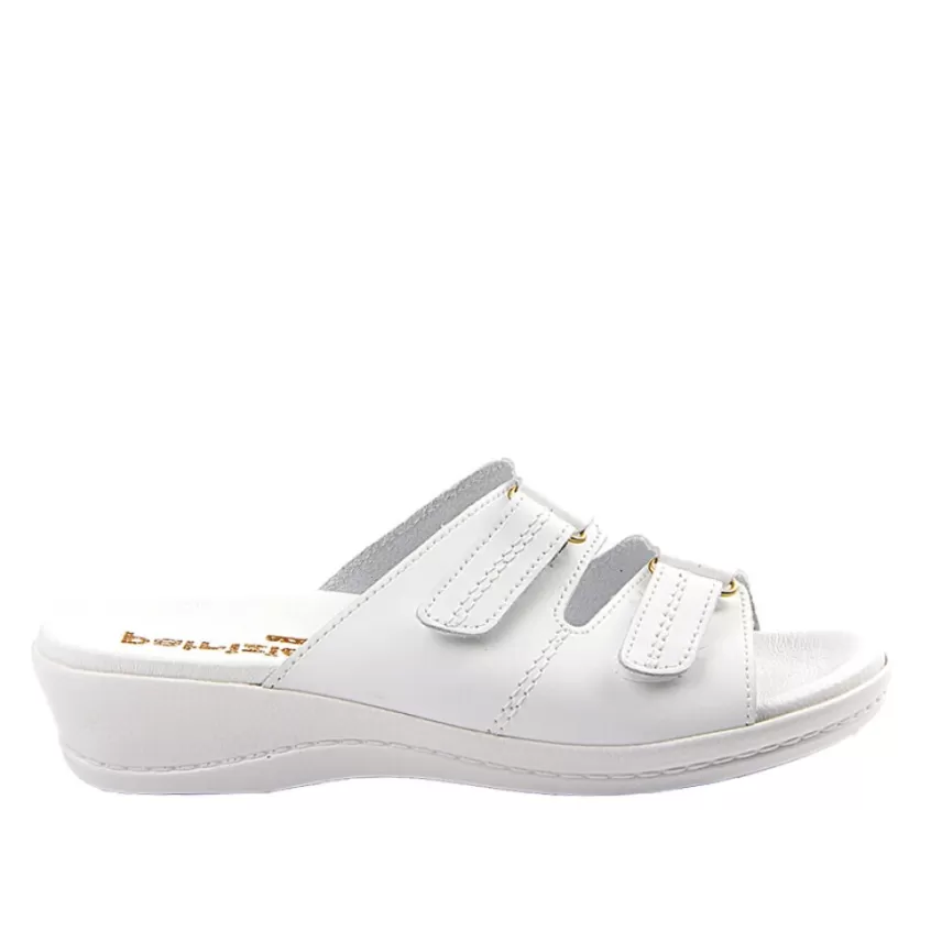 Chaussures Confort | FLEX'IS Mules Compensees Femme Blanc