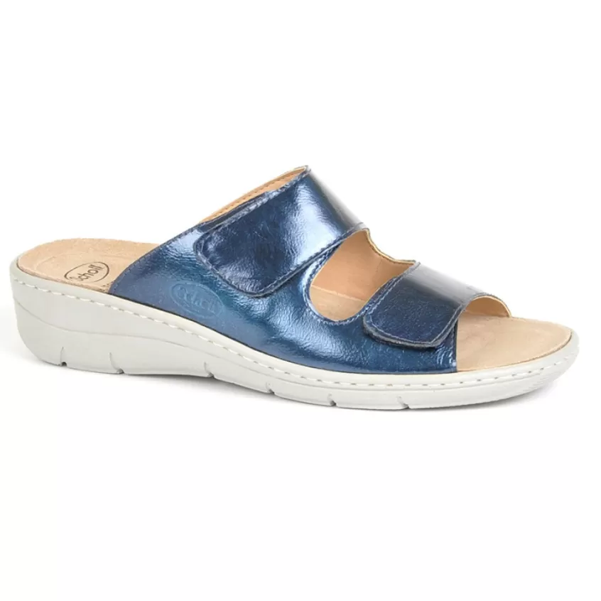 Chaussures Confort | SCHOLL Mules Compensees Femme Confort Bleu Marine