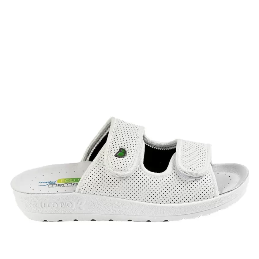 Chaussures Confort | ECO BIO SANITAL Mules Compensees Femme Eco Bio Memorisy Blanc