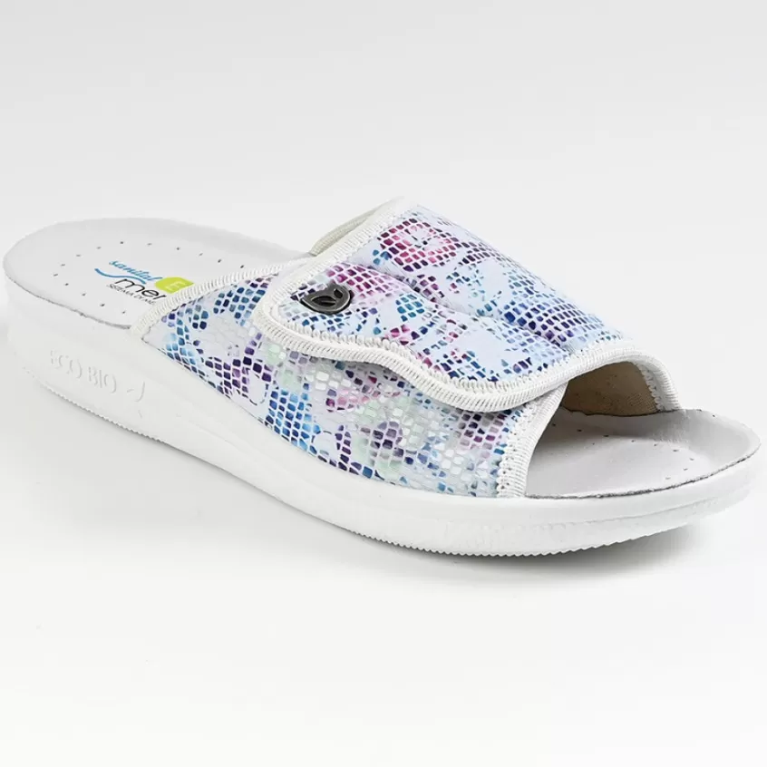 Chaussures Confort | ECO BIO SANITAL Mules Compensees Femme Eco Bio Memorisy Blanc