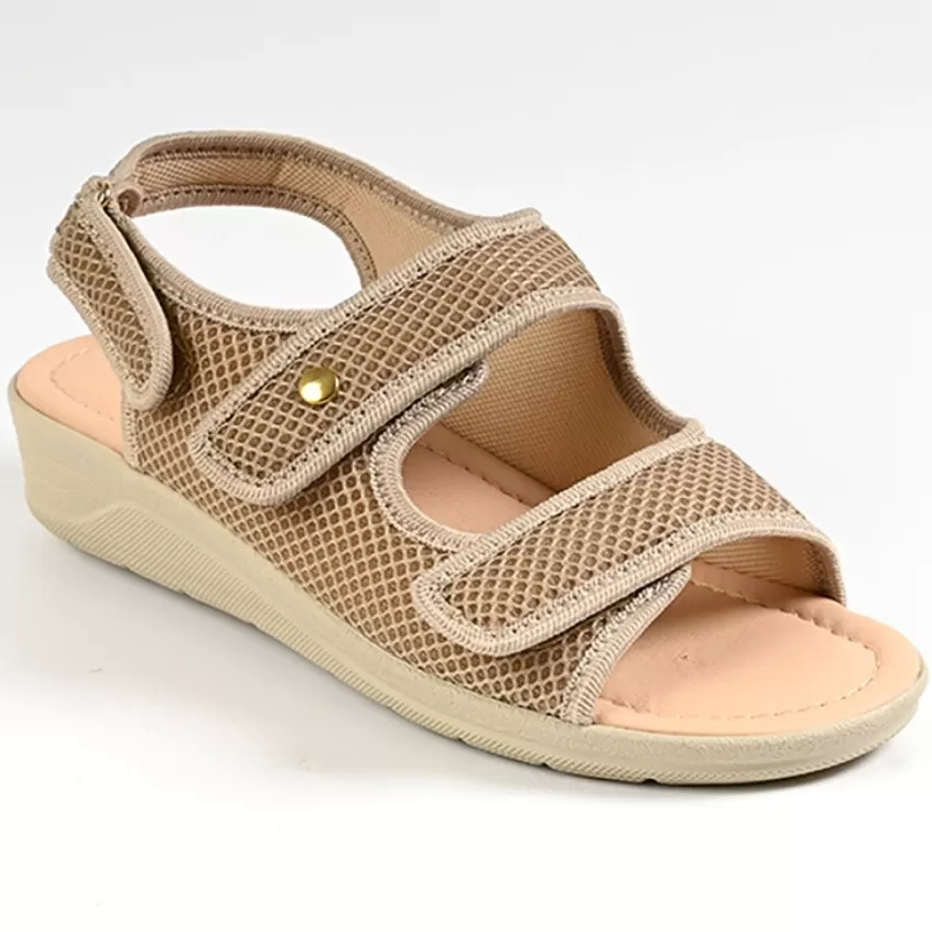 Chaussures Confort | FLEX'IS Sandales Compensees Femme Flexi's Beige