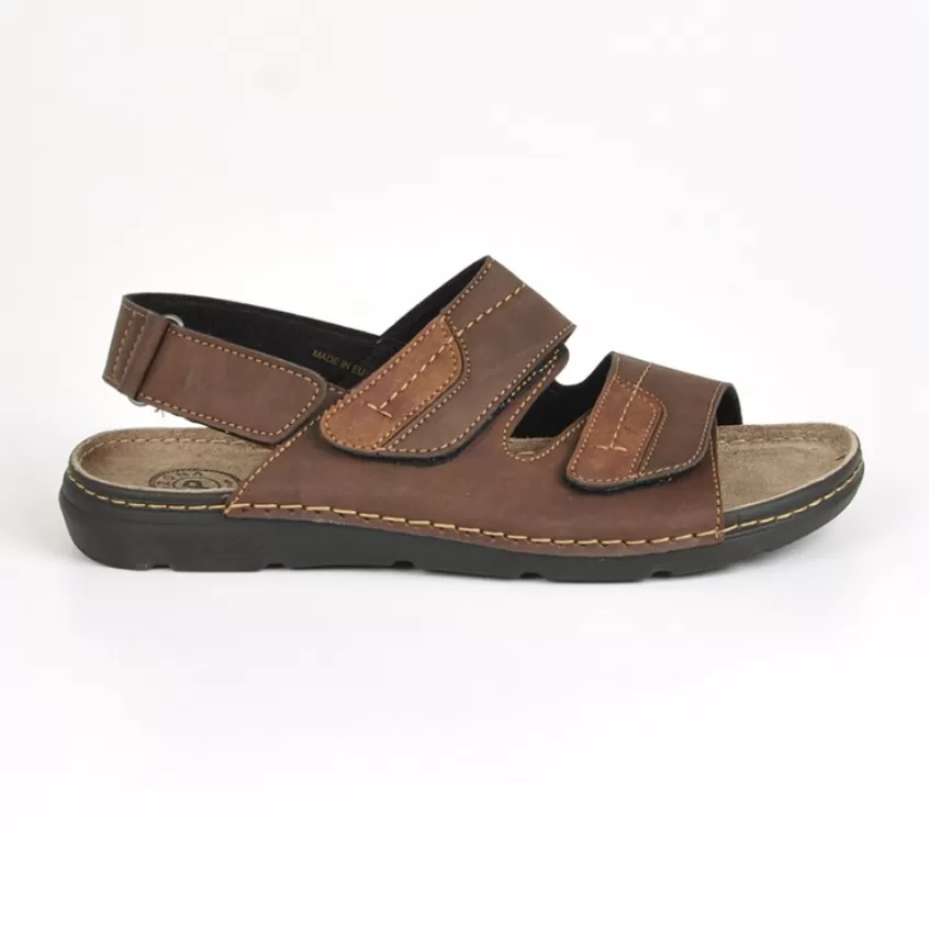 Sandales | ARIZONA Sandales Homme Marron En Cuir