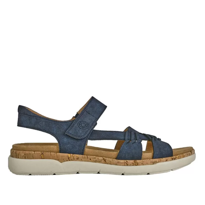 Chaussures Confort | RELIFE Sandales Plates Semelles Interieures Amovibles Bleu Marine