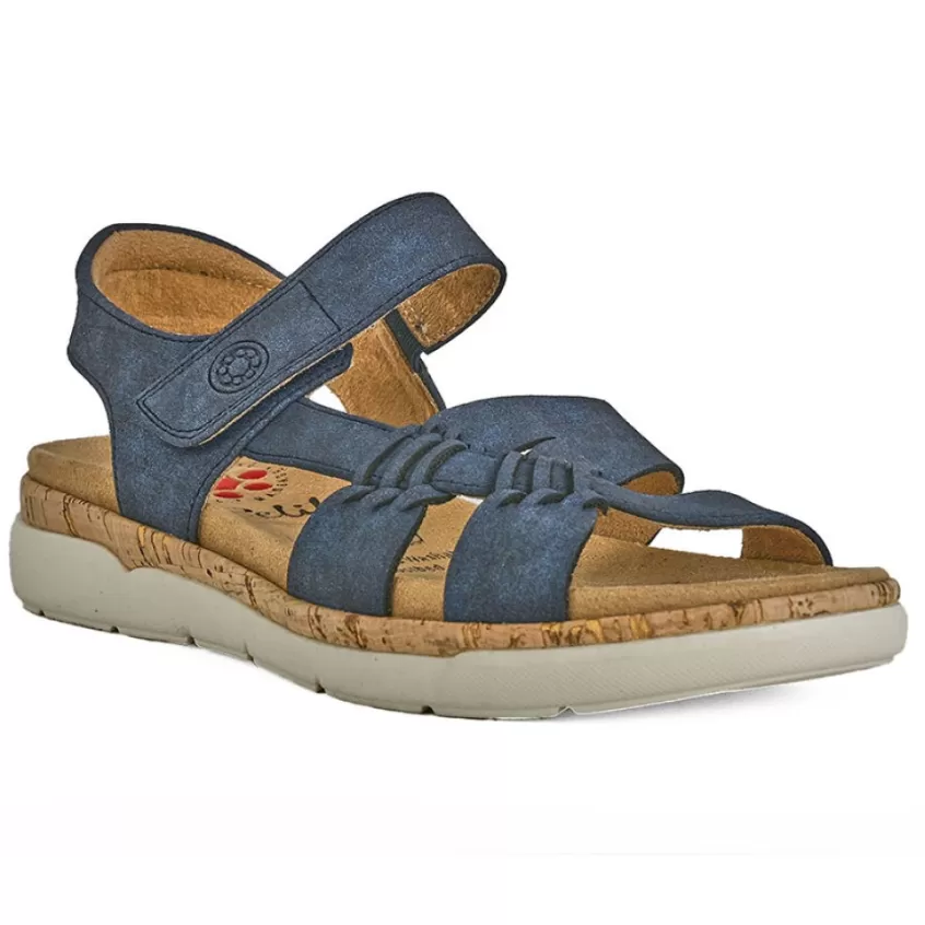 Chaussures Confort | RELIFE Sandales Plates Semelles Interieures Amovibles Bleu Marine